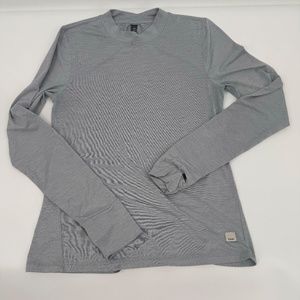 Vuori Long Sleeve Top Womens Small Gray Rise Shine Crew Activewear Yoga